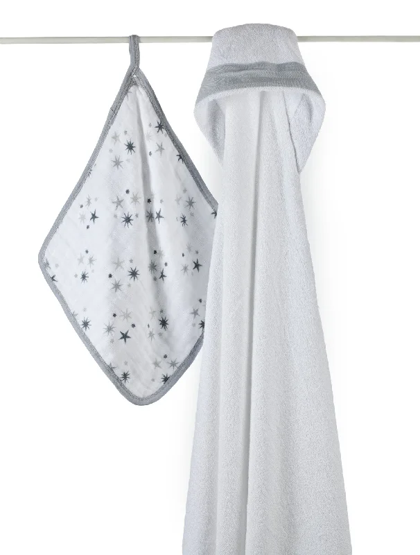 Aden + Anais Hooded Towel and Washcloth Set