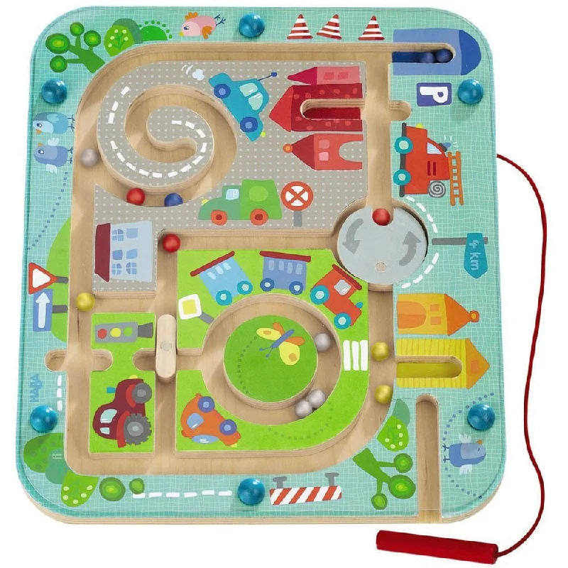 Haba magnetic game - town maze