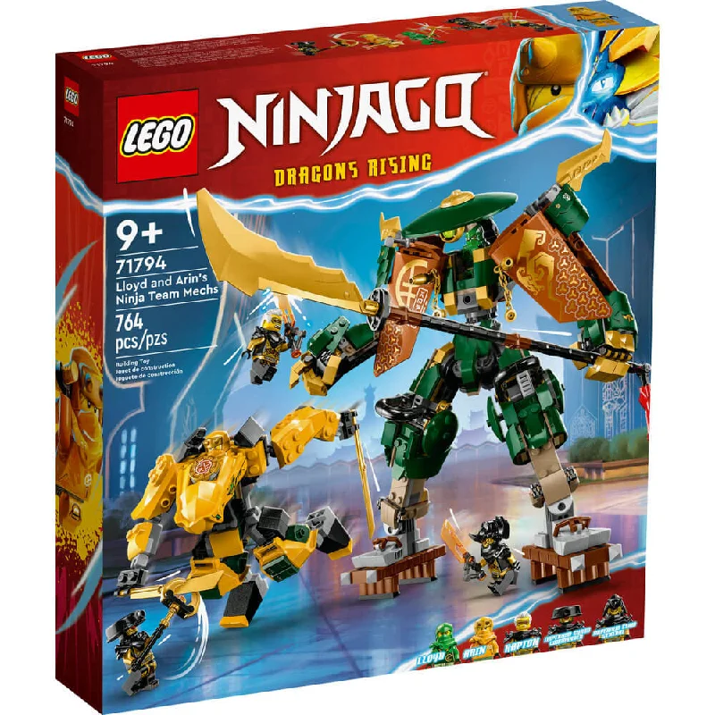 LEGO® NINJAGO® Lloyd and Arin’s Ninja Team Mechs 71794 Building Toy Set (764 Pieces)