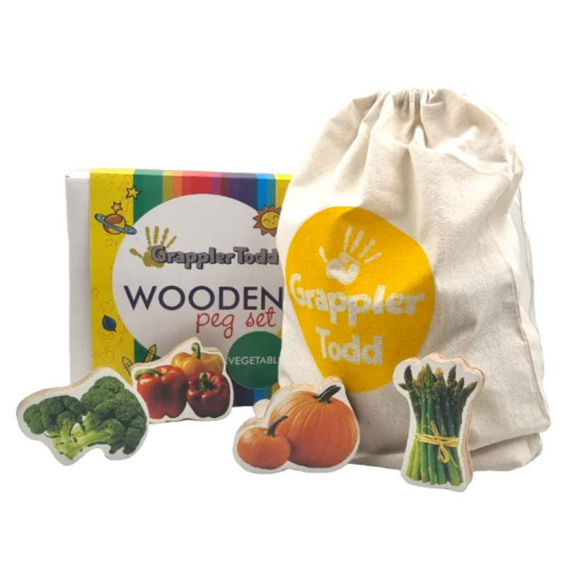 Vegetables Wooden Toys for Kids 12 Pieces